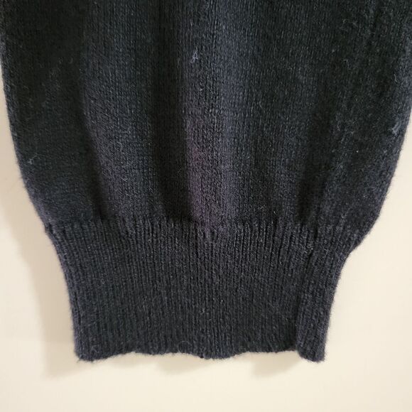 Gap Women's Black Elbow-length Roundneck Sequin & Bead Bodice Pullover Sweater - Picture 9 of 14